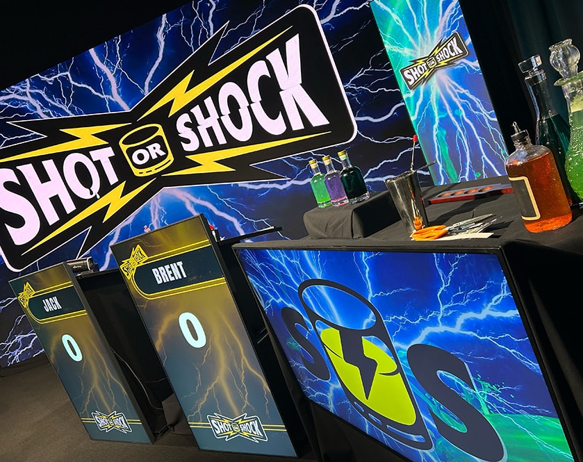 Filming of “Shot or Shock” Game Show